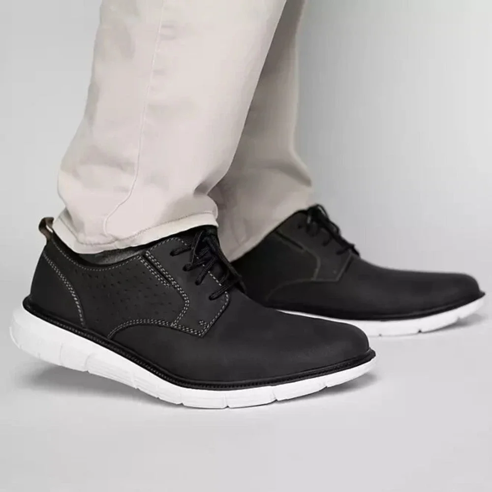 Dockers Mens Casual Lace Up Oxford Size 8 Black Fontera 90-41174